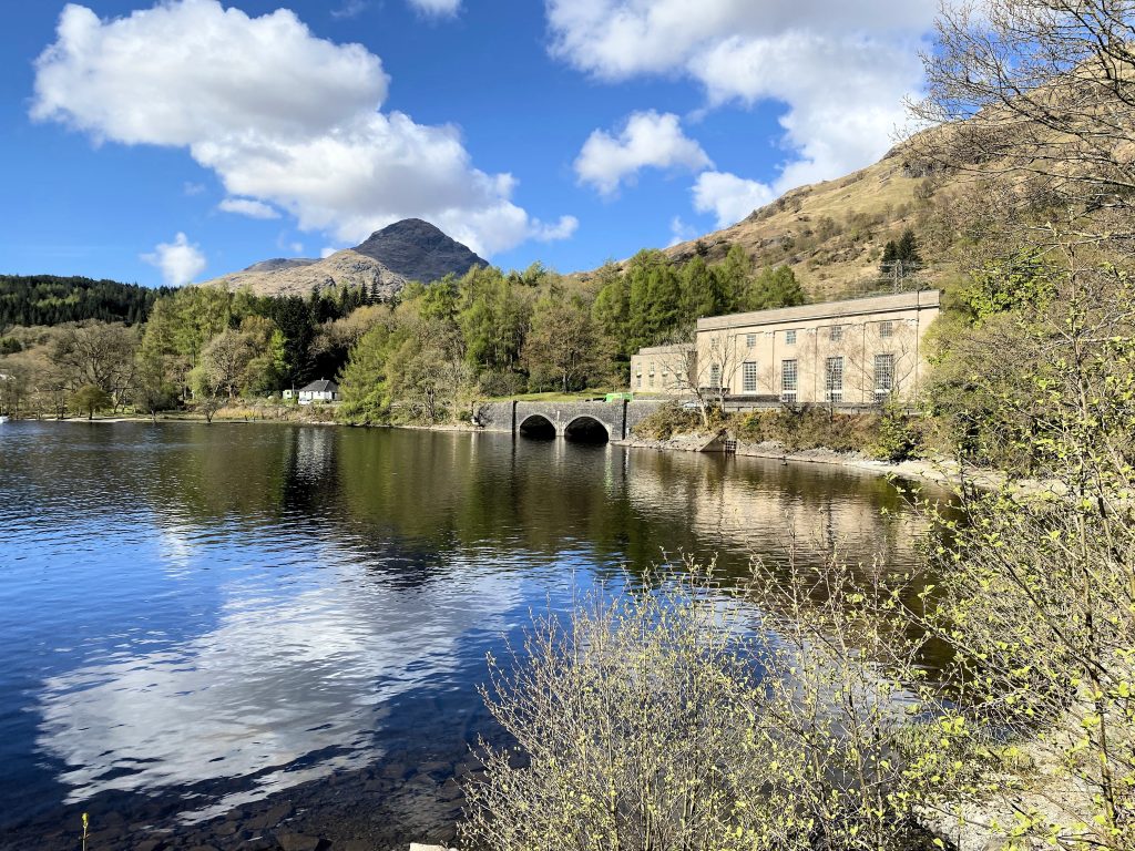 a view of hydro-electric power plant, Sloy Power Station, Loch Lomond