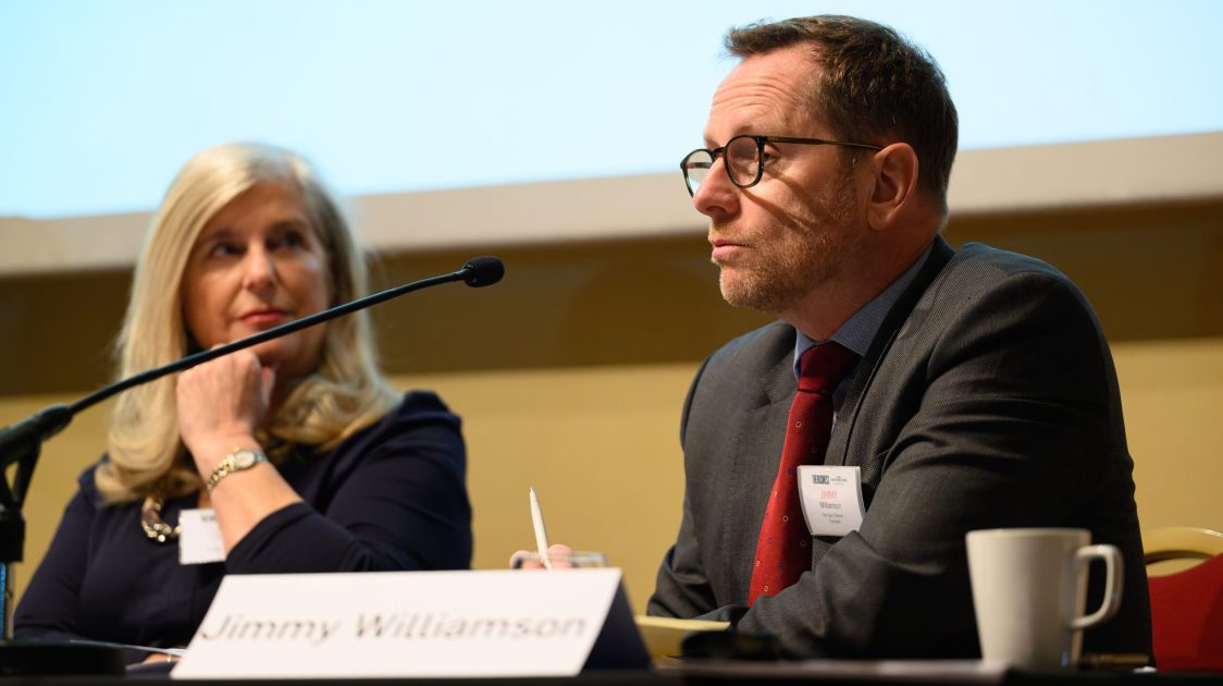 Dealmakers Breakfast RSE061 Jimmy Williamson, Net Zero Director at SNIB, speaking at the DealMakers' Breakfast at the Royal Society of Edinburgh